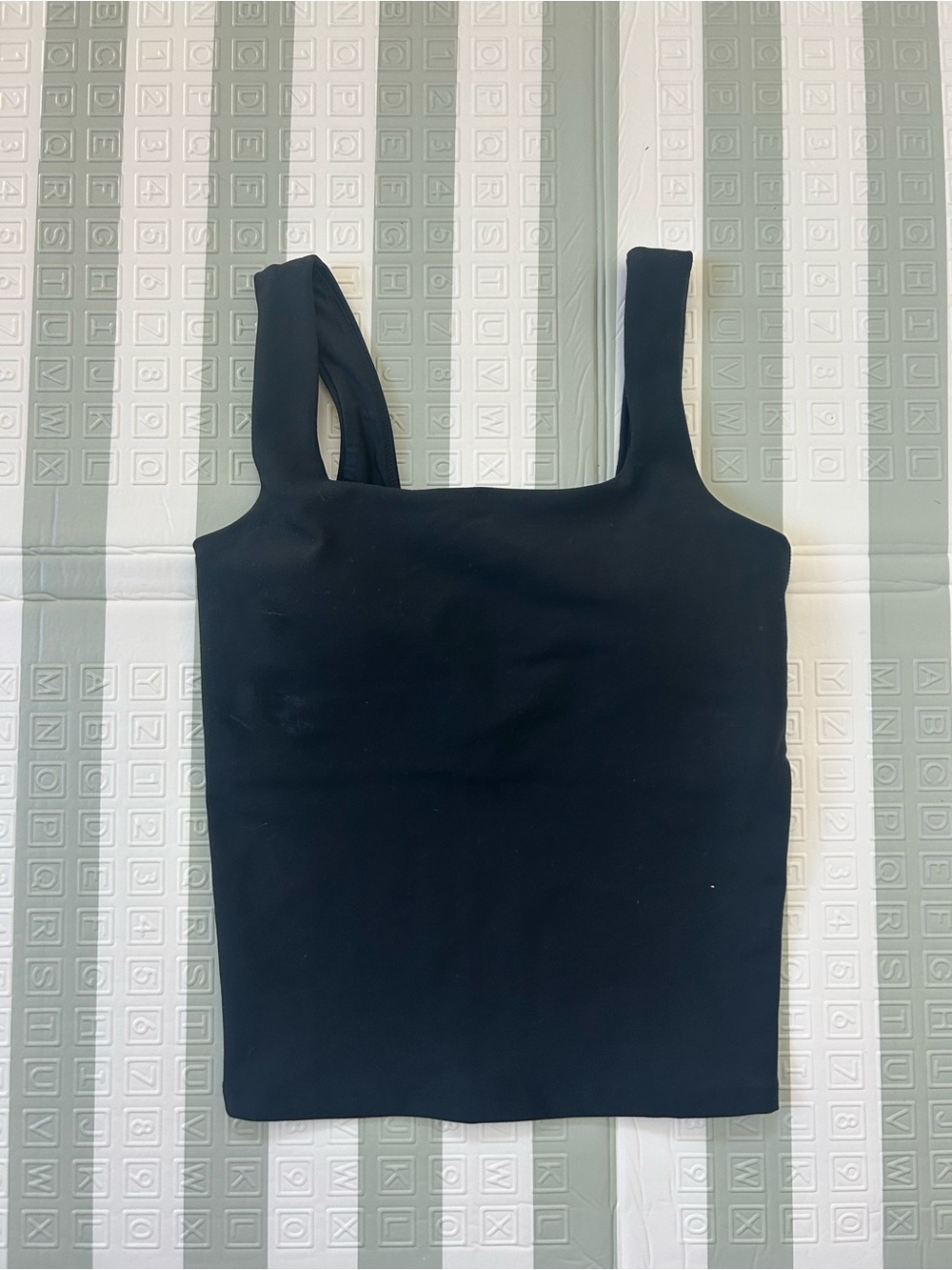Abercrombie YPB Black Square-Neck Tank Top